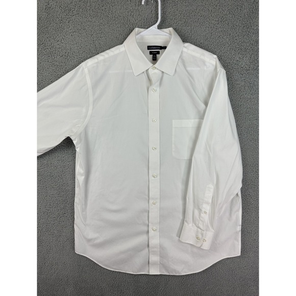 croft and barrow mens dress shirts Croft & Barrow Shirt Mens 16 Oxford Button-Down Short-Sleeve Wrinkle  Resistant